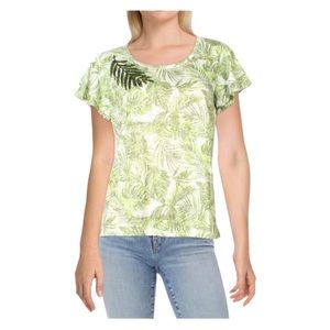 Sportelle Women’s Sequined Printed Tee Shirt Size M